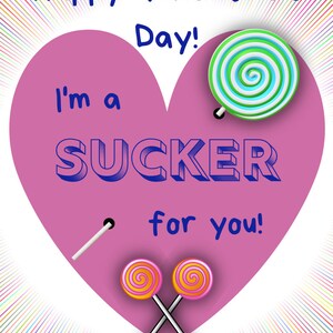 Sucker for You Valentine's Day Printable Cards for - Etsy
