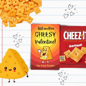 Cheesy Valentine's Day Printable Tags for Kid's School Party, Gifts for ...