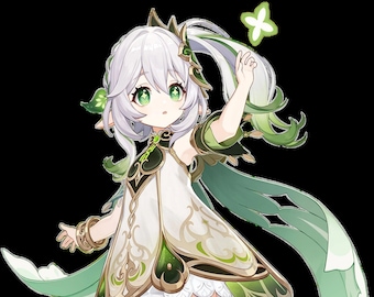Genshin Dendro Charaktere Althaitham, Baizhu, Collei, Emilie, Kaveh, Kinich, Kirara, Nahida, Tighnari, Yaoyao Line Art HD SVG- und PNG-Dateien