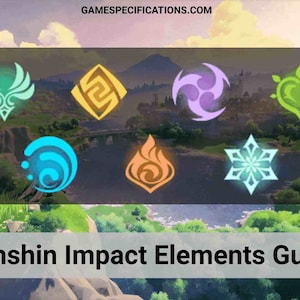 Genshin Impact Juego Todos los 7 elementos SVG PNG Archivos individuales y agrupados