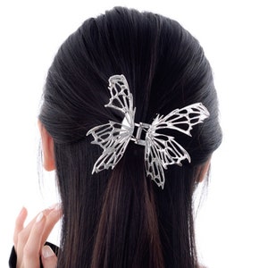 High Quality Cyber Butterfly Hair Claw • Unique Bun holder • Metal Hair Claw Clips • Edgy Hair Accessories • Futuristic Butterfly Hair Clip