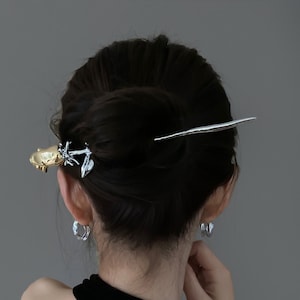 Unique Rose Hair Stick • Hair accessories • Hair jewelry • Perfect gift for girlfriend • Simple bun holder • Beautiful hair stick pin