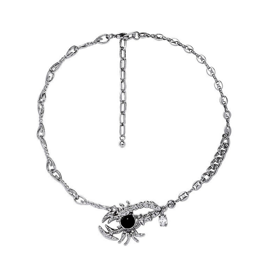 Scorpion Pendant Necklace Silver Scorpion Chain Necklace Zodiac
