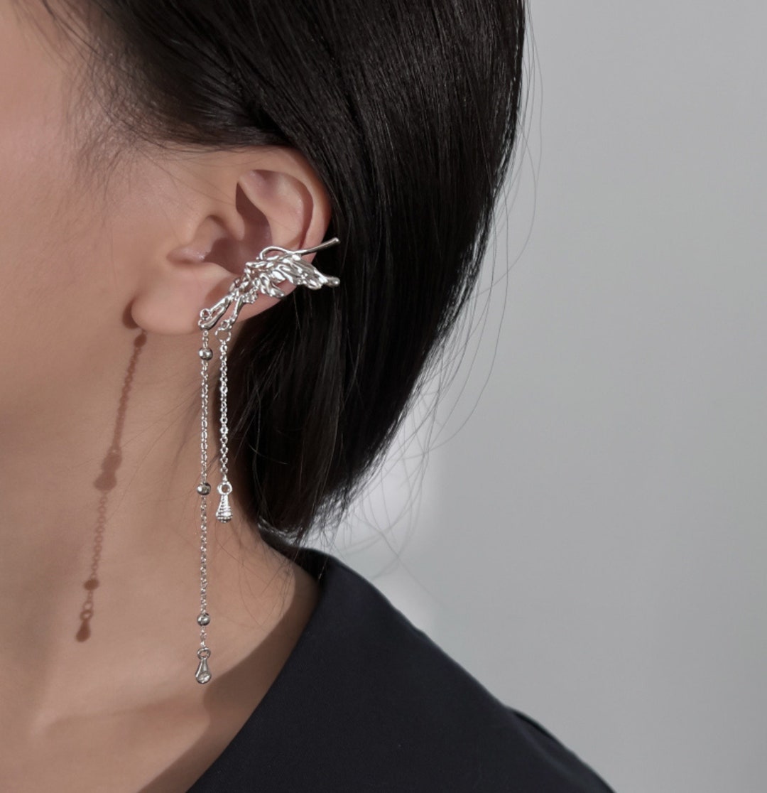 Butterfly Ear Cuff No Piercing Long Tassel Butterfly Ear Cuffs Party