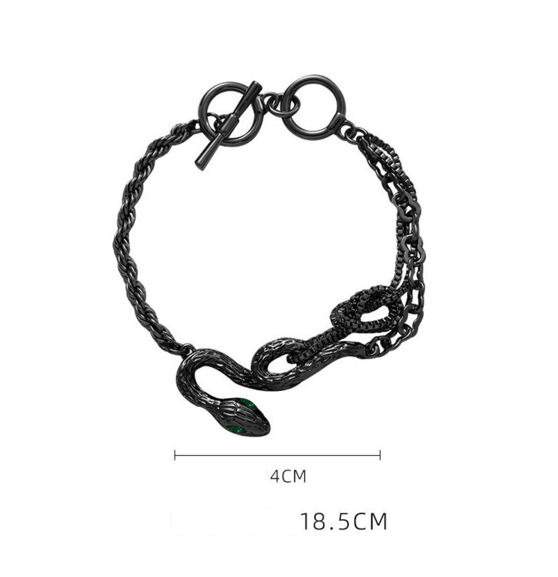 Snake Bracelets With Emerald Eyes Serpent Bracelet Snake Etsy