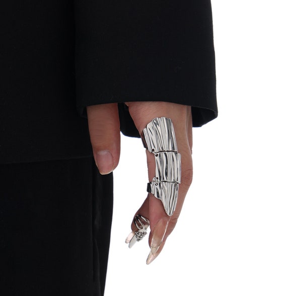 Fashion Men Women Armor Finger Ring Flexible Armor Gothic -  UK