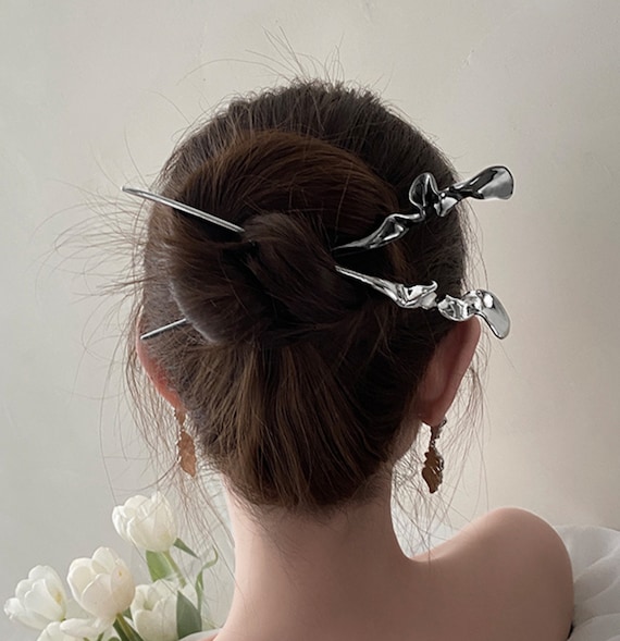 Modern Minimal Hair Stick for Daily Use Metal Hair Sticks - Etsy Modern Minimal Hair Stick for Daily Use Metal Hair Sticks - Etsy