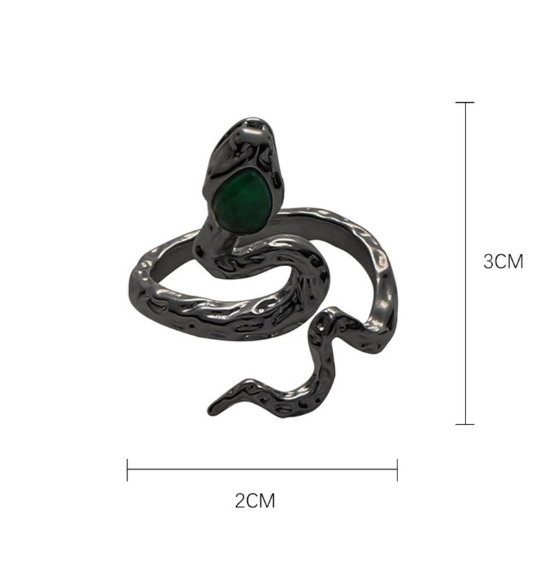 Snake Bracelet With Emerald Eyes Silver or Black Serpent Etsy