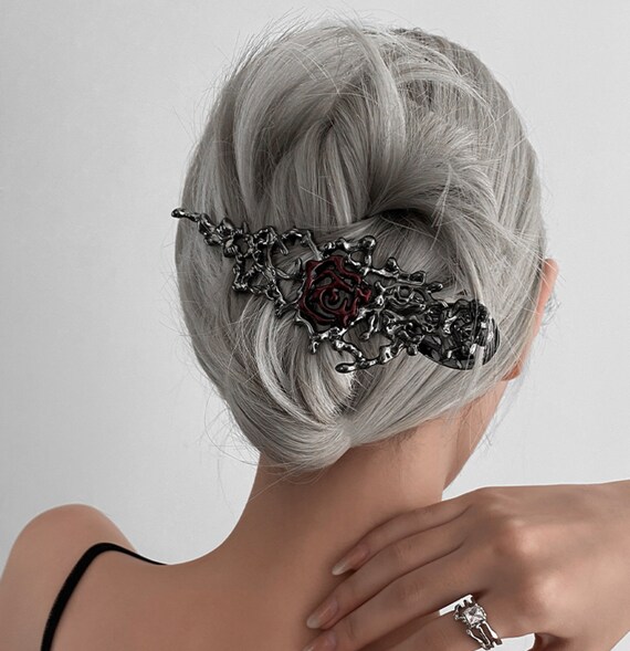 Large rose hair clip best sale