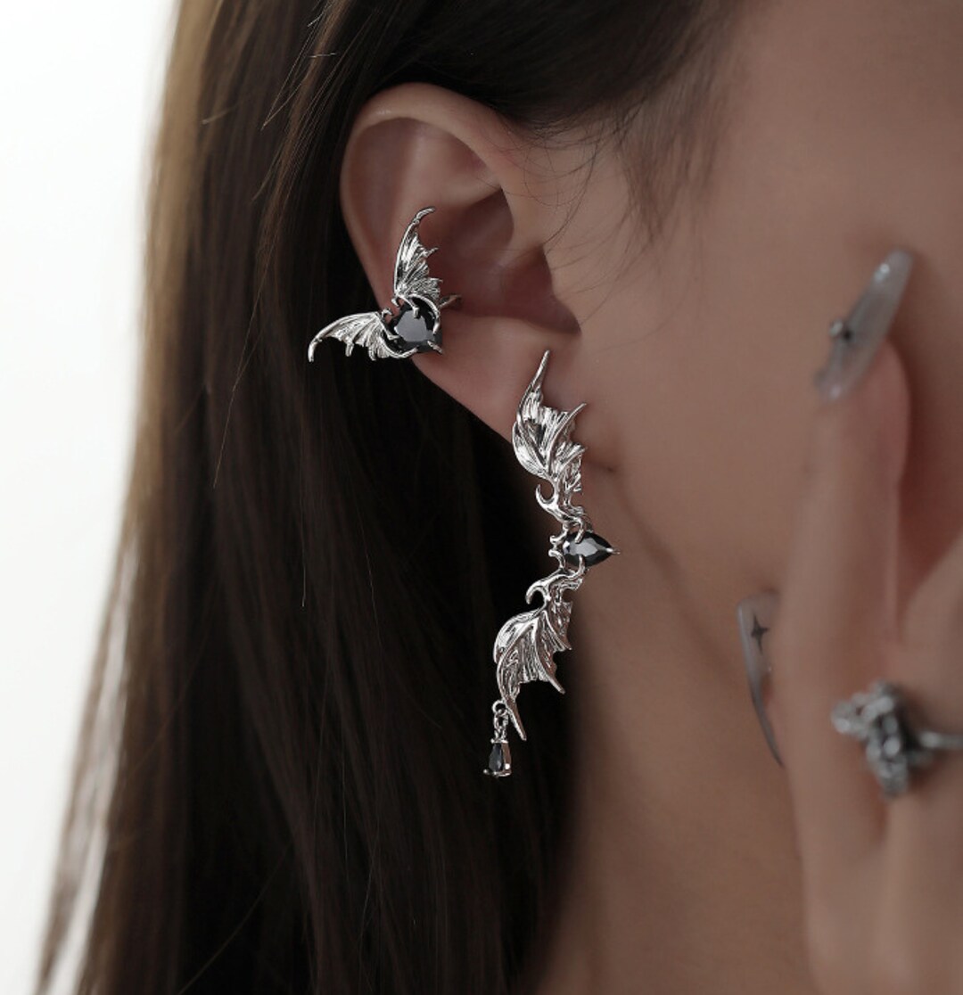 Bat Ear Ear Cuff No Piercing Bat Wing Ear Cuffs Bat Ear Etsy