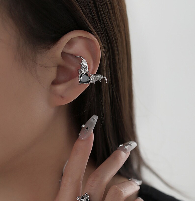 Bat Ear Ear Cuff No Piercing Bat Wing Ear Cuffs Bat Ear Etsy