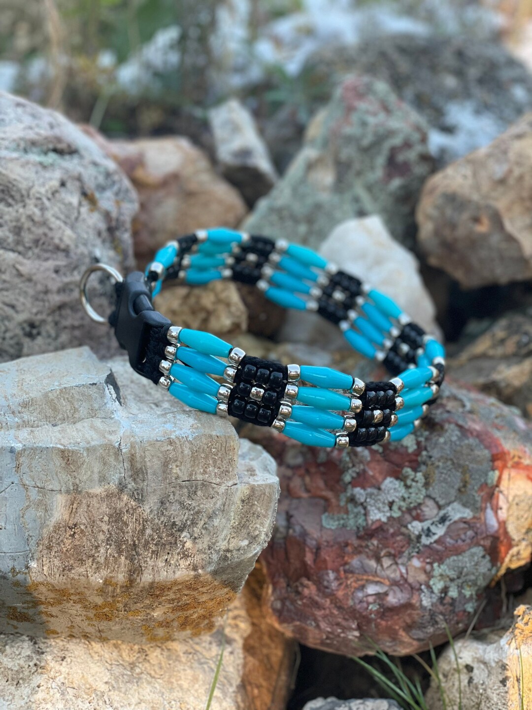 Beaded Dog Collars Native American Dog Collar Southwest Etsy