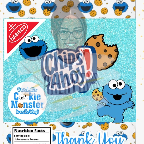 Cookie Monster Tag Etsy