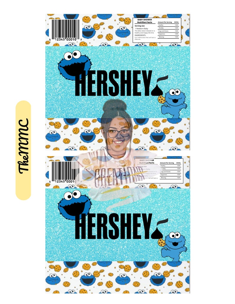Cookie Monster Baby Shower Digital Download Party Favor Etsy