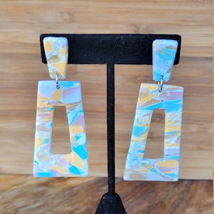 Stain glass Earrings, Statement Piece, Beautiful Earrings