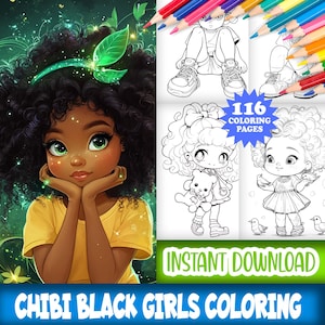 黒人の女の子のぬりえ、女の子のぬりえページ、ちびのぬりえページ、ぬりえページ、かわいいちびの女の子、黒人のプリンセスのぬりえページ