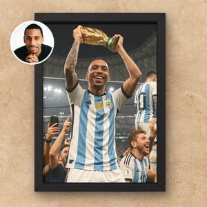 Foto personalizada da vitória na Copa do Mundo, impressão digital personalizada, impressão personalizada, impressão de pôster personalizada, impressão de parede personalizada, download digital, presente personalizado