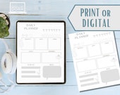 Printable Daily Planner | Digital Download Planner | iPad Pro Planner | Daily Self Care Planner