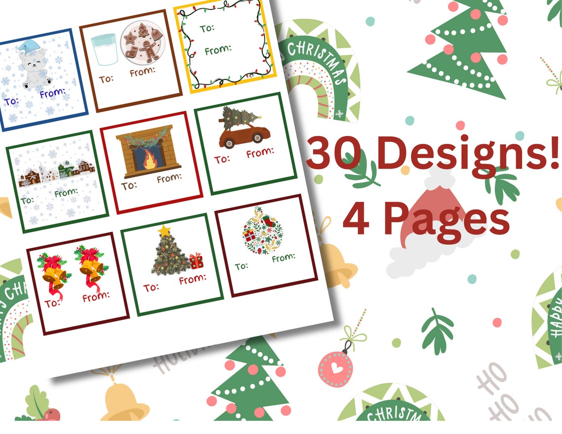 Printable Christmas Gift Tags - Etsy