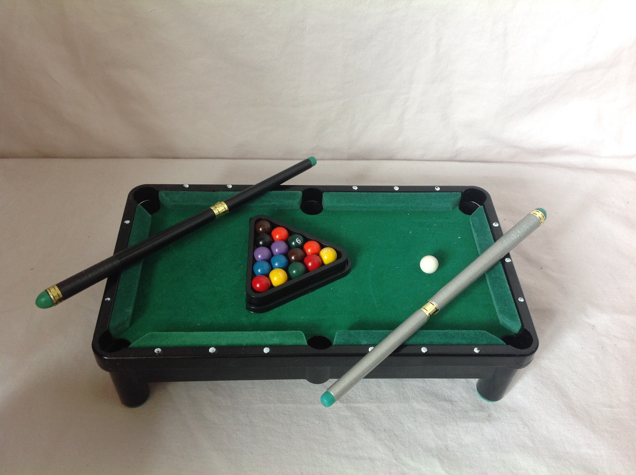 Vintage Mini Action Billard Table Billard Set Jeu taille de bureau 8 x 4.5  -  France