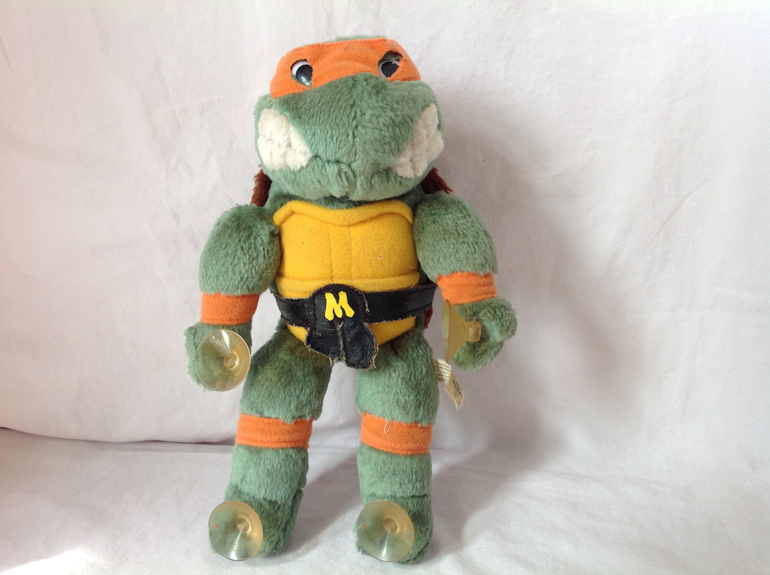 TMNT 1982 Michaelangelo Teenage Mutant Ninja Turtles Car Sucker Soft Toy 1989 Vintage HTF Collectible Gift Retro Kids TV Etsy