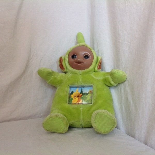 Vintage Teletubbies Dipsy Plush Electronic Musical 1996 Tomy Ragdoll Moving Screen 15"Tall Great Gift