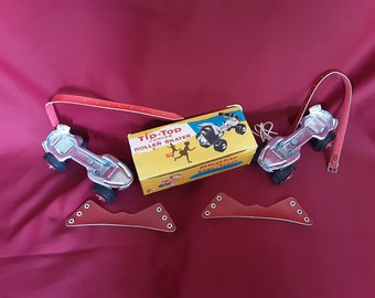 Roller Skates Boxed Junior Collectable Vintage Memorabilia New Leather and Metal 7"-9" Adjustable