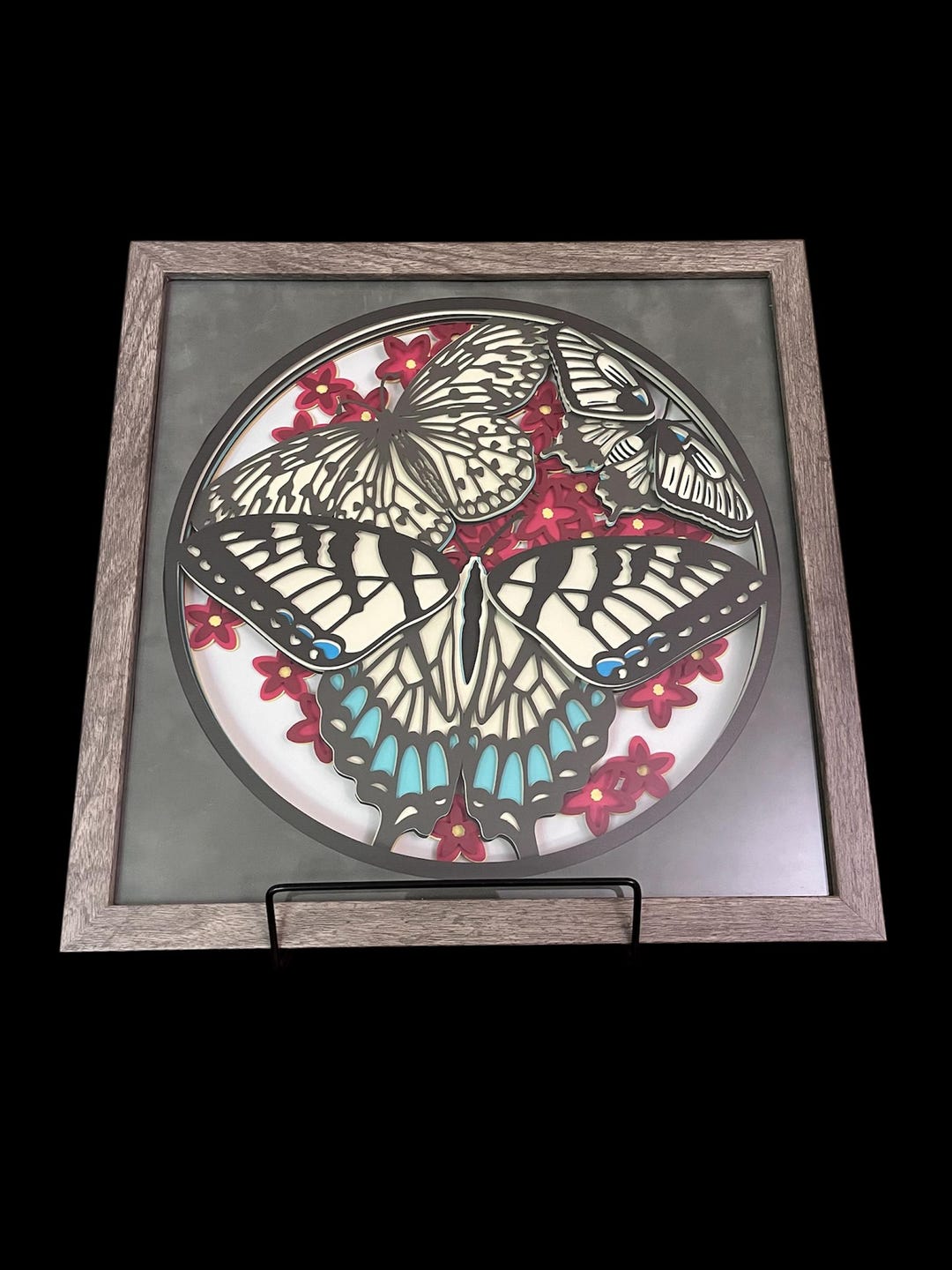Layered 3D Butterfly Shadow Box – Handcrafted Paper Art With Vibrant ...