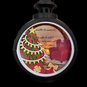 Christmas in Heaven Memorial Lantern – Battery Powered | Light-Up Holiday Keepsake | Festive Remembrance Decor