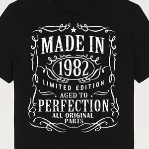 1982 Birthday SVG PNG 1982 Birthday Vintage 1982 Aged to Perfection Year 1982 Cut File Age 1982 Design Download