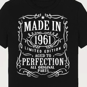 1961 Birthday SVG PNG 1961 Birthday Vintage 1961 Aged to Perfection Year 1961 Cut File Age 1961 Design Download