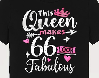 Esta Rainha Faz 66 Parecer Fabuloso SVG 66 Anos 66º Aniversário PNG Vintage 66 Mulheres Ano 66 Presente de Aniversário 66º Aniversário Corte Arquivo Baixar