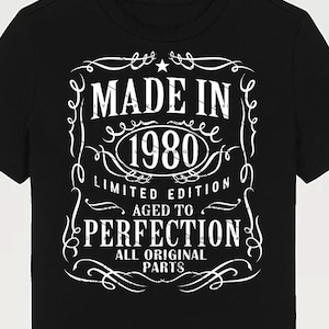 1980 Geburtstag SVG PNG 1980 Geburtstag Vintage 1980 Aged to Perfection Jahr 1980 Cut File Age 1980 Design Download