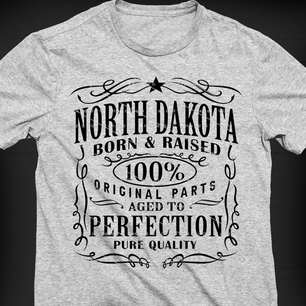 North Dakota SVG PNG Vintage North Dakota Home USA Aged to Perfection North Dakota Cut File Design Download