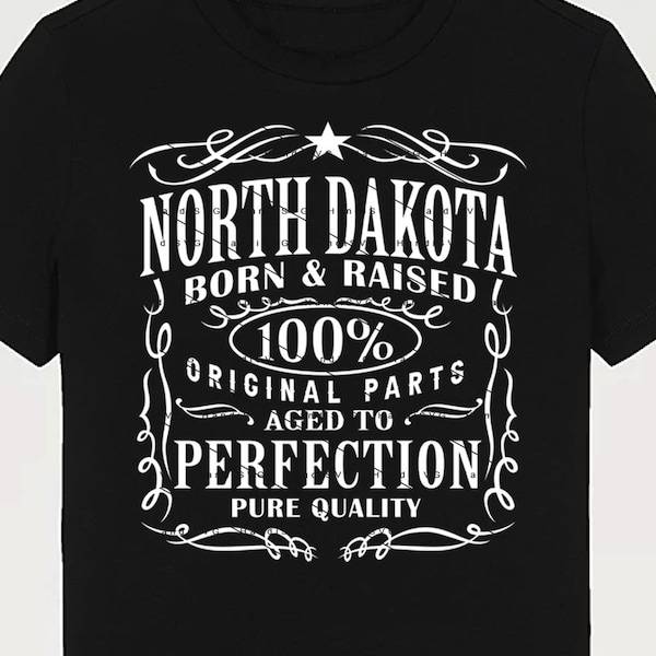 North Dakota SVG PNG Vintage North Dakota Home USA Aged to Perfection North Dakota Cut File Design Download