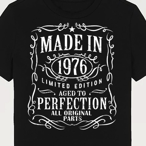 1976 Birthday SVG PNG 1976 Birthday Vintage 1976 Aged to Perfection Year 1976 Cut File Age 1976 Design Download