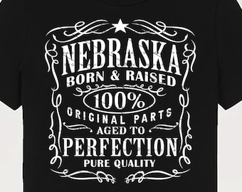 Nebraska SVG PNG Vintage Nebraska Home USA Aged to Perfection Nebraska Cut File Design Download