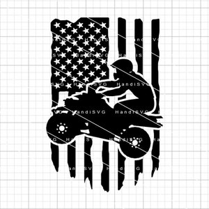 USA Flag ATV SVG Offroad Atv Png Atv Cut File American Flag File Design Download