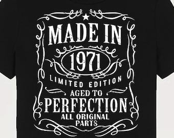 1971 Birthday SVG PNG 1971 Birthday Vintage 1971 Aged to Perfection Year 1971 Cut File Age 1971 Design Download