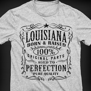 Louisiana SVG PNG Vintage Louisiana Home USA Aged to Perfection Louisiana Cut File Design Download