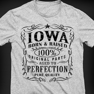 Iowa SVG PNG Vintage Iowa Home USA Aged to Perfection Iowa Cut File Design Download
