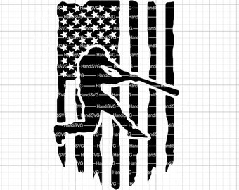 USA Flag Baseball SVG PNG digital file baseball cut file download