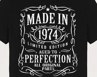 1974 Birthday SVG PNG 1974 Birthday Vintage 1974 Aged to Perfection Year 1974 Cut File Age 1974 Design Download