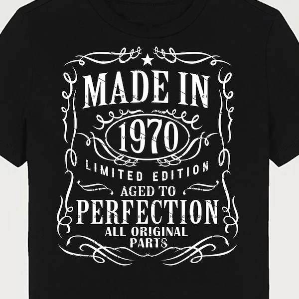 1970 Birthday SVG PNG 1970 Birthday Vintage 1970 Aged to Perfection Year 1970 Cut File Age 1970 Design Download