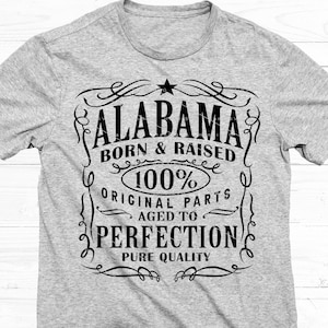 Alabama SVG PNG Vintage Alamaba Home USA Aged to Perfection Alabama Cut File Design Download