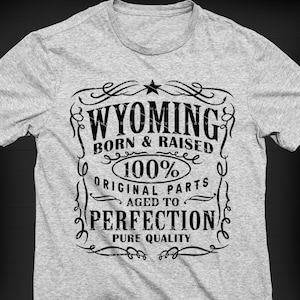 Wyoming SVG PNG Vintage Wyoming Home USA Im Alter zur Perfektion Wyoming Cut File Design Download
