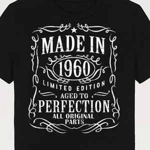 1960 Birthday SVG PNG 1960 Birthday Vintage 1960 Aged to Perfection Year 1960 Cut File Age Design Download