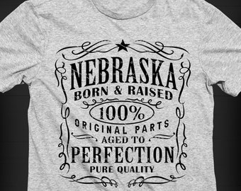 Nebraska SVG PNG Vintage Nebraska Home USA Aged to Perfection Nebraska Cut File Design Download