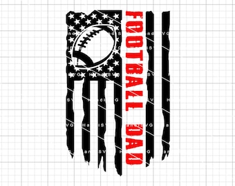 Football Dad SVG PNG Football Cut File Football Flag Design File ownload