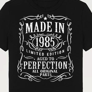 1985 Birthday SVG PNG 1985 Birthday Vintage 1985 Aged to Perfection Year 1985 Cut File Age 1985 Design Download